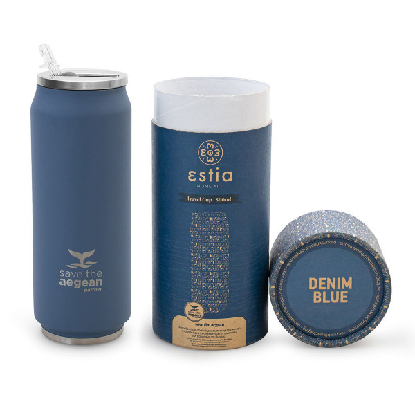 COFFEE CUP 500ML DENIM BLUE SAVE AEGEAN