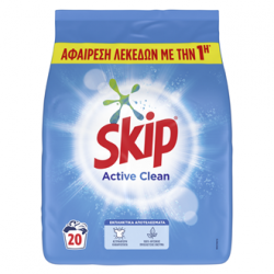 ΣΚΟΝΗ ΠΛΥΝΤΗΡΙΟΥ SKIP 20ΜΕΖ (1,3kg) - (ACTIVE CLEAN)