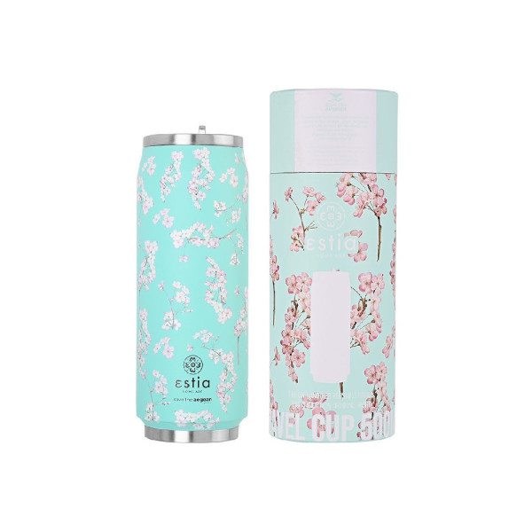 ΘΕΡΜΟΣ TRAVEL CUP SAVE THE AEGEAN 500ml BLOSSOM GREEN