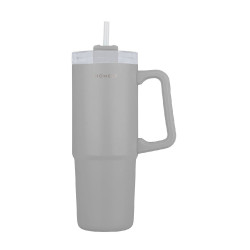 STRAW TUMBLER XL HOMELY StA 900ml PEBBLE GRAY