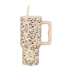 STRAW TUMBLER XL StA 900ml BLOOM BEIGE