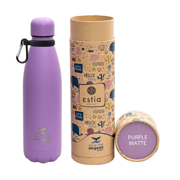 ΘΕΡΜΟΣ TRAVEL FLASK SAVE THE AEGEAN 500ml LAVENDER PURPLE