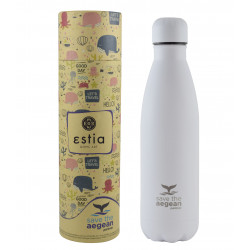 TRAVEL FLASK 500ML WHITE ΜΑΤΤΕ SAVE AEGEAN