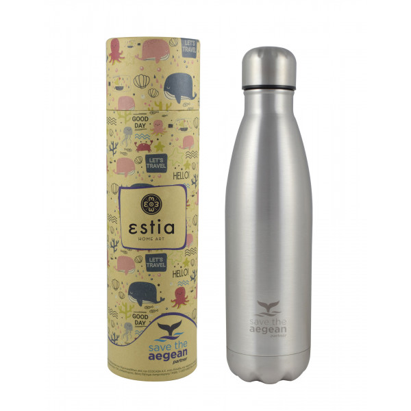 TRAVEL FLASK 500ML NICKEL SAVE AEGEAN