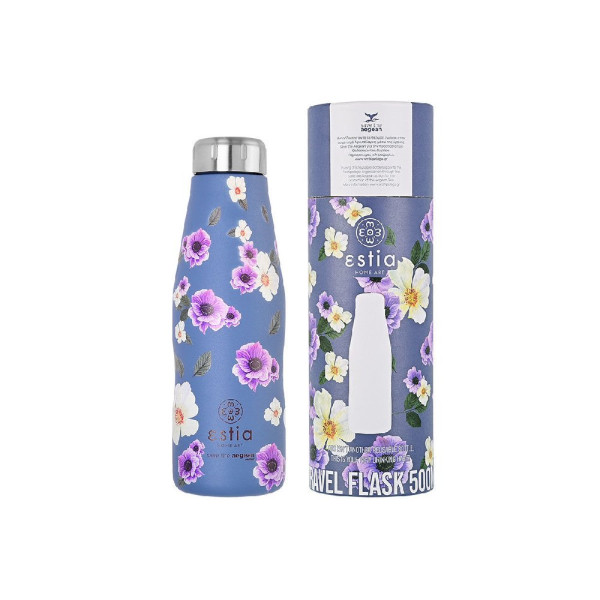 ΘΕΡΜΟΣ TRAVEL FLASK SAVE THE AEGEAN 500ml GARDEN BLUE