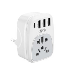 ΑΝΤΑΠΤΟΡΑΣ Πρίζας EU σε Universal με 1 USB-C & 3 USB-A Θύρες Φόρτισης