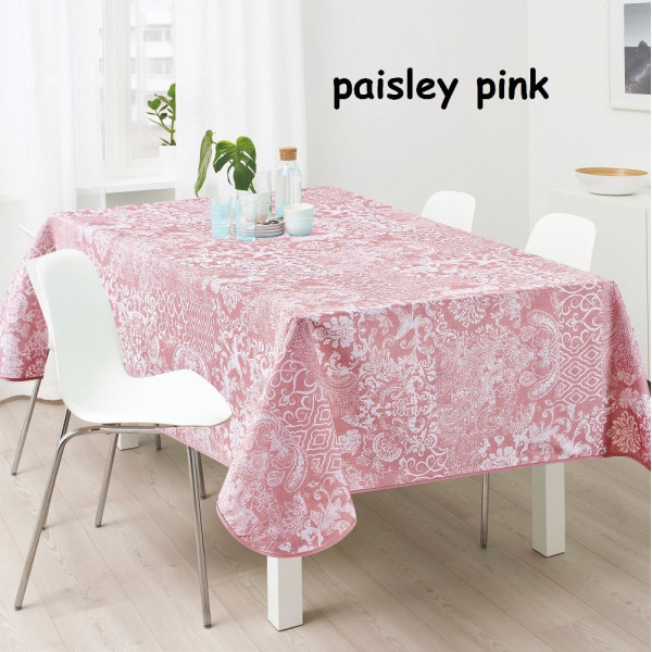 ΤΡΑΠΕΖ-ΛΟ ΑΛΕΚΙΑΣΤΟ 150X220 PAISLEY PINK 100% POL.