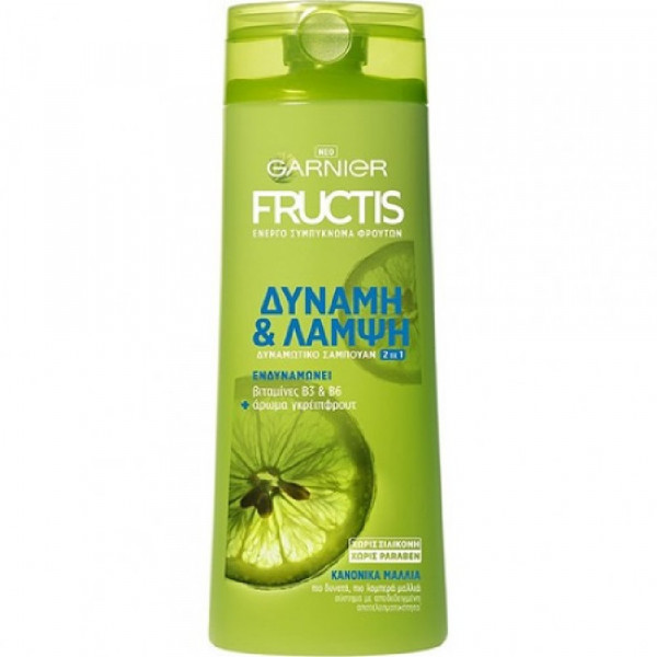 ΣΑΠΟΥΑΝ FRUCTIS sh. 400ml δύναμη & λάμψη 2in1