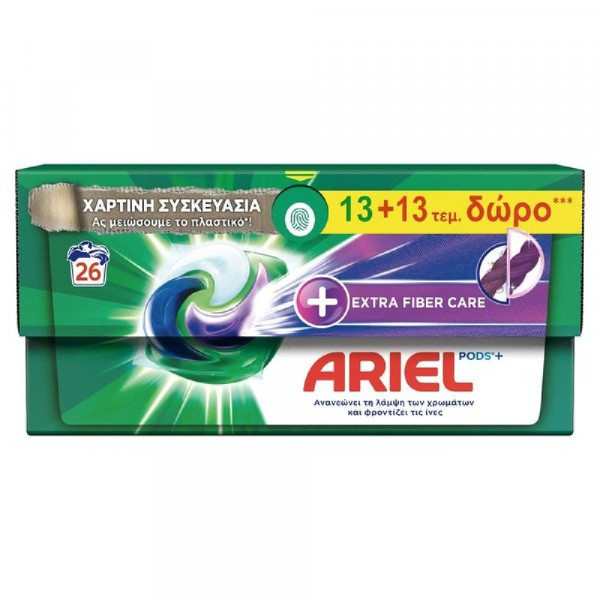 ΚΑΨΟΥΛΕΣ ARIEL PODS 13 + 13 EXTRA FIBER CARE