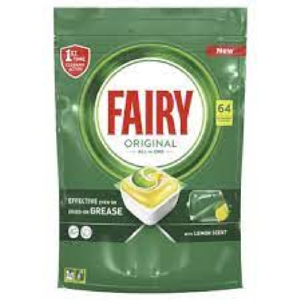 ΤΑΜΠΛΕΤΕΣ FAIRY LEMON ALL IN ONE DISHWASHING 64PK