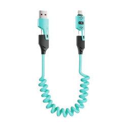 Καλώδιο φόρτισης & data σπιράλ - 4in1 - Fast Charge - X204 - 27-65W - 102048