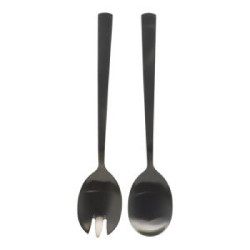 ΚΟΥΤΑΛΟΠΗΡΟΥΝΟ ΣΑΛΑΤΑΣ ΣΕΤ ΙΝΟΧ ΜΑΥΡΟ ΜΑΤ (23,8εκ)