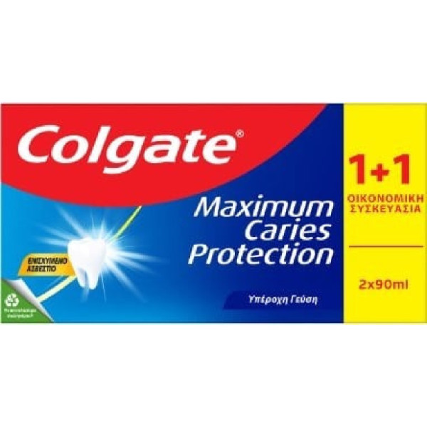 ΟΔΟΝΤΟΚΡΕΜΑ COLGATE 2Χ90ML MAXIMUM CARIES PROTECTION (1+1ΔΩΡΟ)