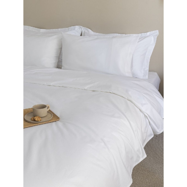 ΣΕΝΤΟΝΙ KING SIZE 280Χ275 ΛΕΥΚΟ 100% PERCALE DIOGENES ΜΕ ΛΑΣΤΙΧΟ PALAMAIKI